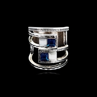 Picture of Charming Blue Big Fashion Ring of Original Design