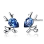 Show details for Featured Blue Platinum Plated Stud Earrings with Full Guarantee