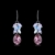 Picture of Distinctive Purple Swarovski Element Dangle Earrings with Low MOQ
