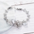 Picture of Wholesale Platinum Plated White Link & Chain Bracelet with No-Risk Return