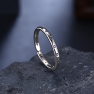 Picture of Charming Platinum Plated Small Adjustable Ring As a Gift