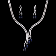 Picture of Charming Blue Luxury Necklace and Earring Set As a Gift