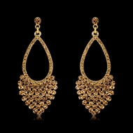Picture of Good Quality Swarovski Element Fashion Dangle Earrings