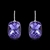 Picture of Brand New Purple Swarovski Element Small Hoop Earrings with SGS/ISO Certification