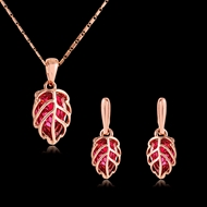 Picture of 16 Inch Pink Necklace and Earring Set from Certified Factory