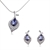 Picture of Casual Artificial Crystal Necklace and Earring Set with Beautiful Craftmanship