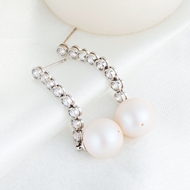 Picture of 16 Inch White Dangle Earrings in Flattering Style