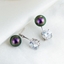 Show details for Casual Swarovski Element Pearl Stud Earrings of Original Design