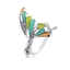 Show details for Great Enamel Platinum Plated Fashion Ring