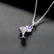 Picture of Good Swarovski Element Colorful Pendant Necklace