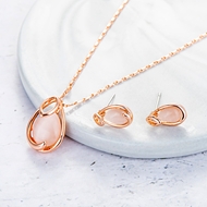 Picture of Classic Rose Gold Plated Necklace and Earring Set with Fast Shipping