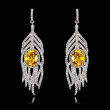 Show details for Fancy Big Cubic Zirconia Dangle Earrings