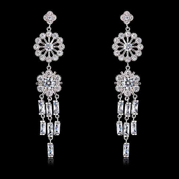 Picture of Luxury Big Dangle Earrings in Exclusive Design