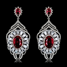 Show details for Unique Cubic Zirconia Luxury Dangle Earrings