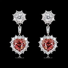 Show details for Luxury Red Dangle Earrings in Flattering Style