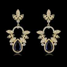 Show details for Hypoallergenic Gold Plated Copper or Brass Dangle Earrings with Easy Return