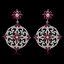 Show details for Pink Cubic Zirconia Dangle Earrings with Low MOQ