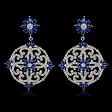 Show details for Luxury Blue Dangle Earrings with Full Guarantee