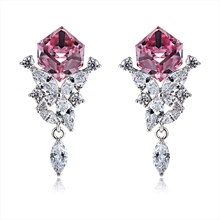 Show details for Famous Medium Platinum Plated Drop & Dangle Earrings