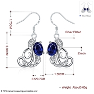 Picture of Brand New Blue Cubic Zirconia Drop & Dangle Earrings with Full Guarantee