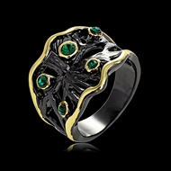 Picture of New Glass Multi-tone Plated Fashion Ring