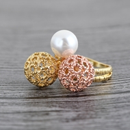 Picture of Unique Artificial Pearl Classic Fashion Ring