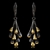 Picture of Brand New Gunmetal Plated Zinc Alloy Dangle Earrings Factory Supply
