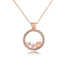 Show details for Delicate Rose Gold Plated Pendant Necklace in Flattering Style
