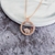 Picture of Fashion Cubic Zirconia Rose Gold Plated Pendant Necklace