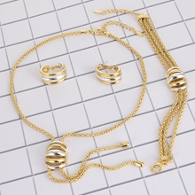 Show details for Affordable Zinc Alloy Gold Plated 3 Piece Jewelry Set from Trust-worthy Supplier