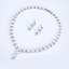 Show details for Unusual Medium White Necklace and Earring Set