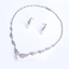 Show details for Copper or Brass Cubic Zirconia Necklace and Earring Set from Certified Factory
