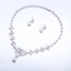 Show details for Shop Platinum Plated White Necklace and Earring Set with Wow Elements