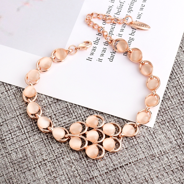 Picture of Reasonably Priced Rose Gold Plated White Fashion Bracelet from Reliable Manufacturer