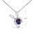 Picture of Hypoallergenic Platinum Plated Swarovski Element Pendant Necklace with Easy Return