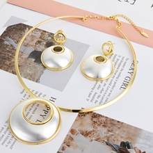 Show details for Dubai Zinc Alloy Necklace and Earring Set with Fast Delivery