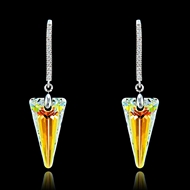 Picture of Low Price Colourful Platinum Plated Drop & Dangle