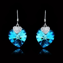 Show details for Romantic  Heart & Love Small Drop & Dangle