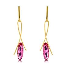 Show details for Zinc Alloy Artificial Crystal Dangle Earrings from Certified Factory