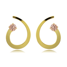 Show details for Reasonably Priced Gold Plated Orange Dangle Earrings from Reliable Manufacturer