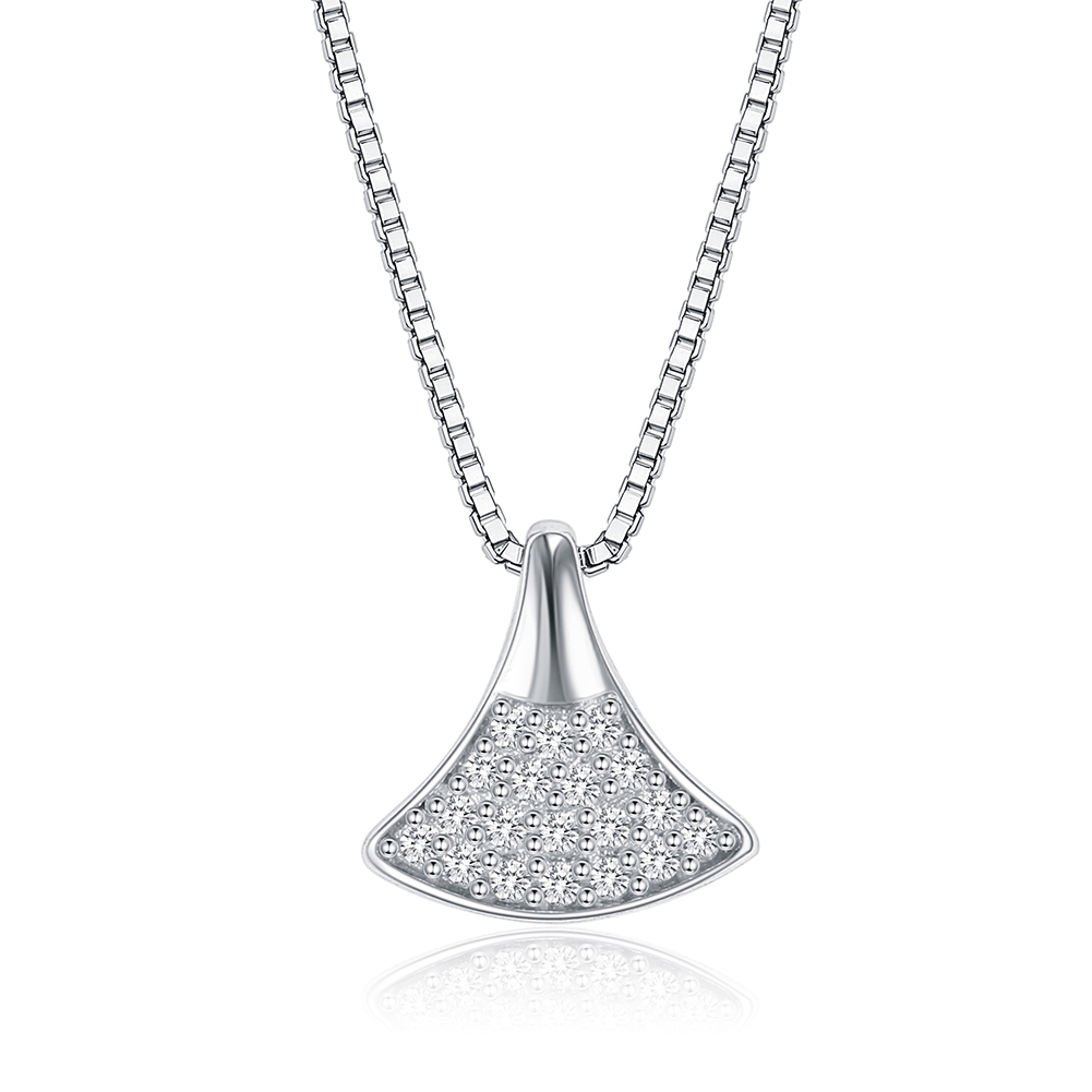925 Sterling Silver Cubic Zirconia Pendant Necklace with Fast Delivery
