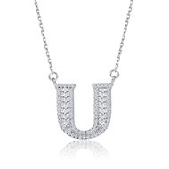 Picture of Unique Cubic Zirconia 925 Sterling Silver Pendant Necklace