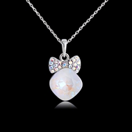 Picture of Nickel Free Platinum Plated Small Pendant Necklace with Easy Return