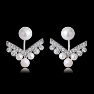 Picture of Low Price Platinum Plated Classic Stud Earrings for Girlfriend