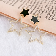 Show details for Staple Star Cubic Zirconia Dangle Earrings