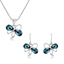 Show details for Zinc Alloy Artificial Crystal Necklace and Earring Set in Flattering Style
