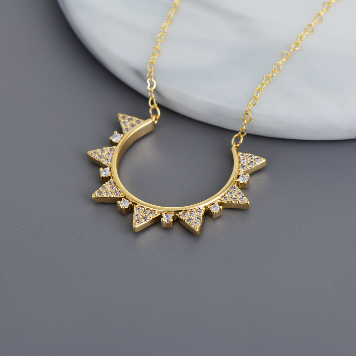Delicate Gold Plated Pendant Necklace with Fast Delivery