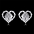 Picture of Irresistible White Platinum Plated Stud Earrings As a Gift