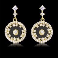 Picture of New Cubic Zirconia Delicate Dangle Earrings