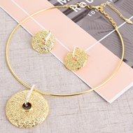 Show details for Beautiful Big Zinc Alloy Necklace and Earring Set